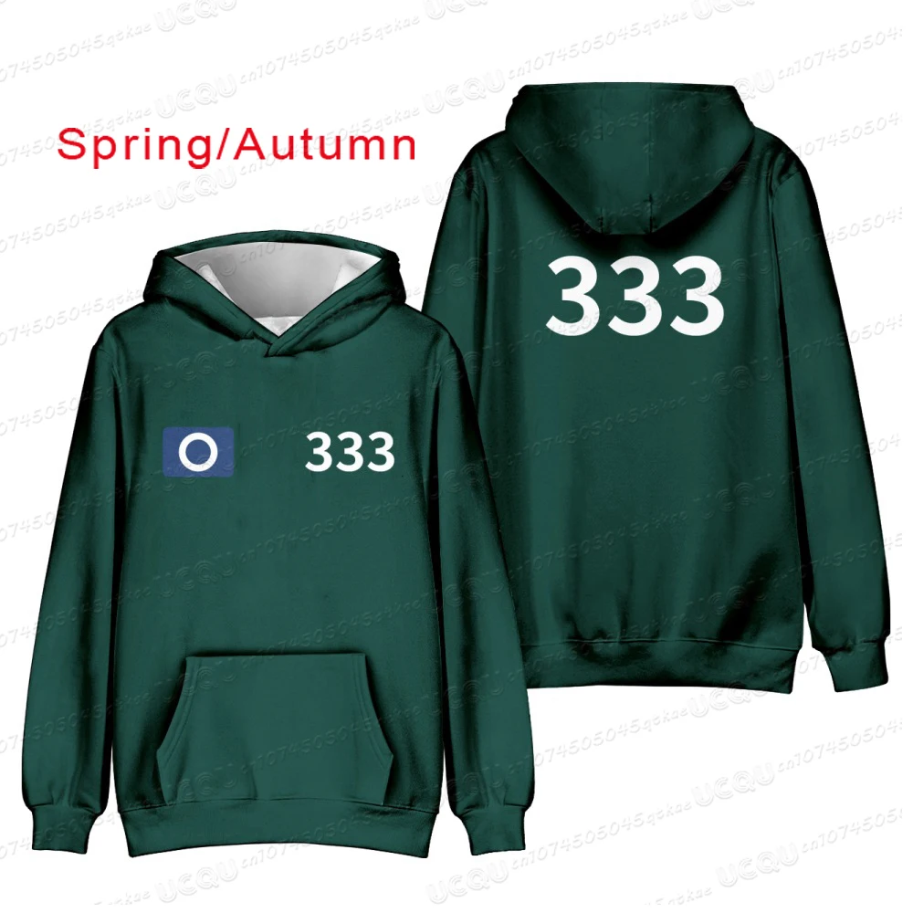 

Spring/Autumn Popular Film And Television Hits Korean Drama Cosplay Costume Calamari Games Disguise Men Hoodies Team Sweatshirts