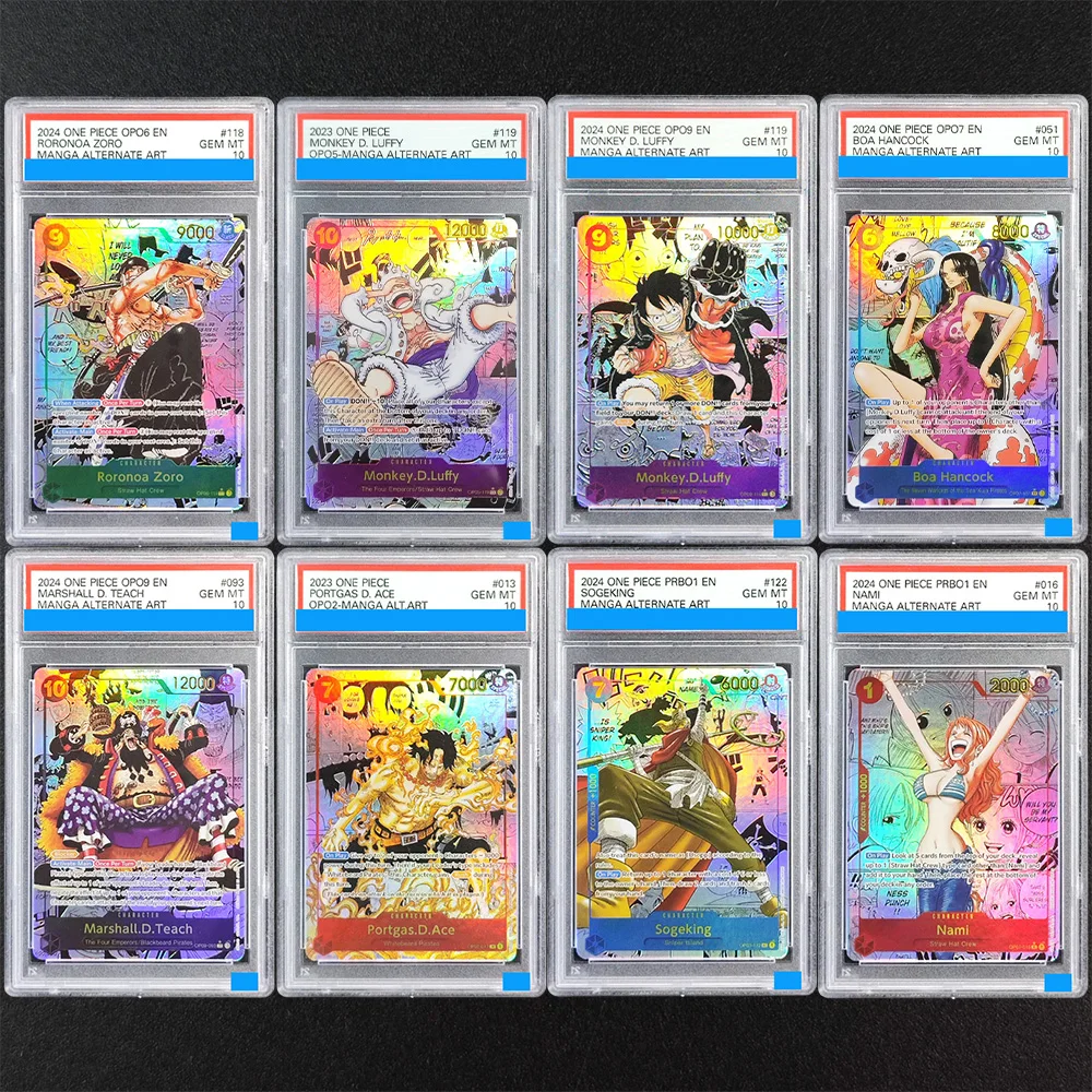 

DIY OTCG Rating Card Luffy Shanks Nami Hancock Law Chopper Zoro Sabo Teach Buggy Sogeking Ace 10Points Game Card Toy Gift