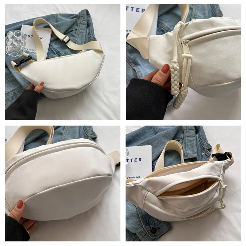 Tiptoegirls-Sac de poitrine en toile pour femme, sac de sport en tissu, sac messager, style universitaire rétro, sac multifonctionnel pour couple initié