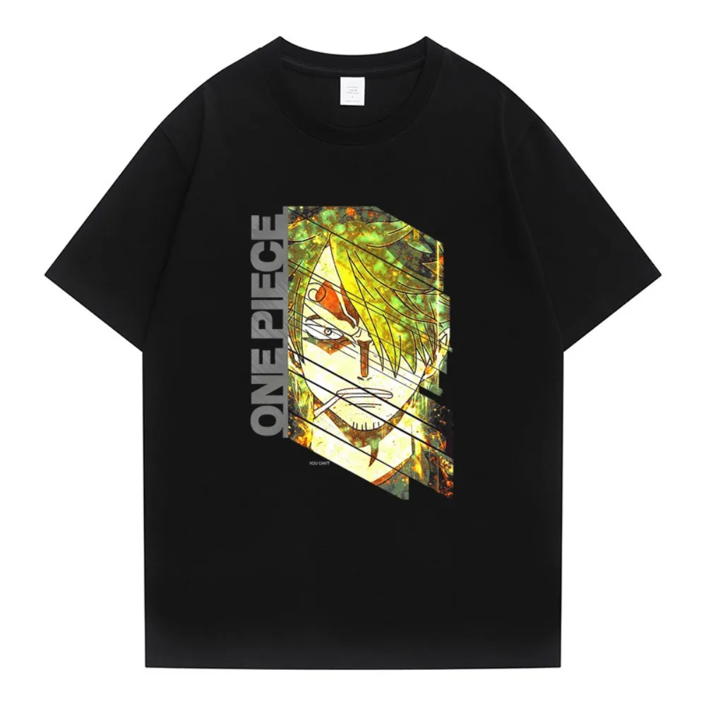 Sommer 2025, übergroßes T-Shirt, Mann, Anime, One Piece, Luffy, kurzärmelig, Baumwolle, Damen-Grafik-T-Shirt, Tops, Harajuku-Kleidung