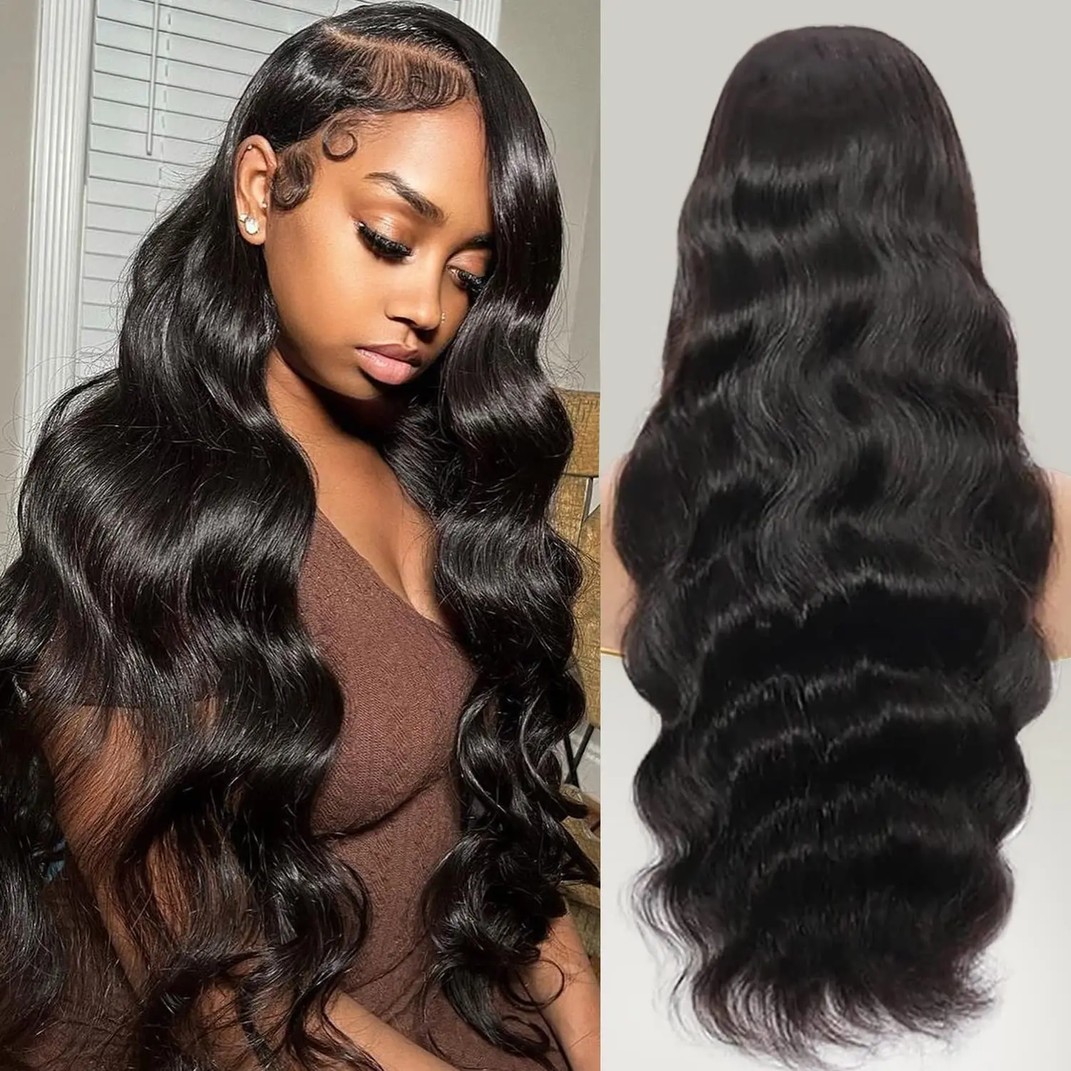 Body Wave Lace Front Wig 13x4 13X6 30 32 34 36 Inch Transparent Lace Frontal Wig 4x4 Closure Wig 360 Human Hair Lace Frontal Wig