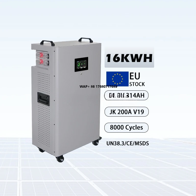 YIXIANG الاتحاد الأوروبي الأسهم صندوق بطارية عمودي حزمة 51.2 فولت 48 فولت 16kwh 314AH بطارية ليثيوم مع JK 200A BMS V19 لتخزين الطاقة الشمسية