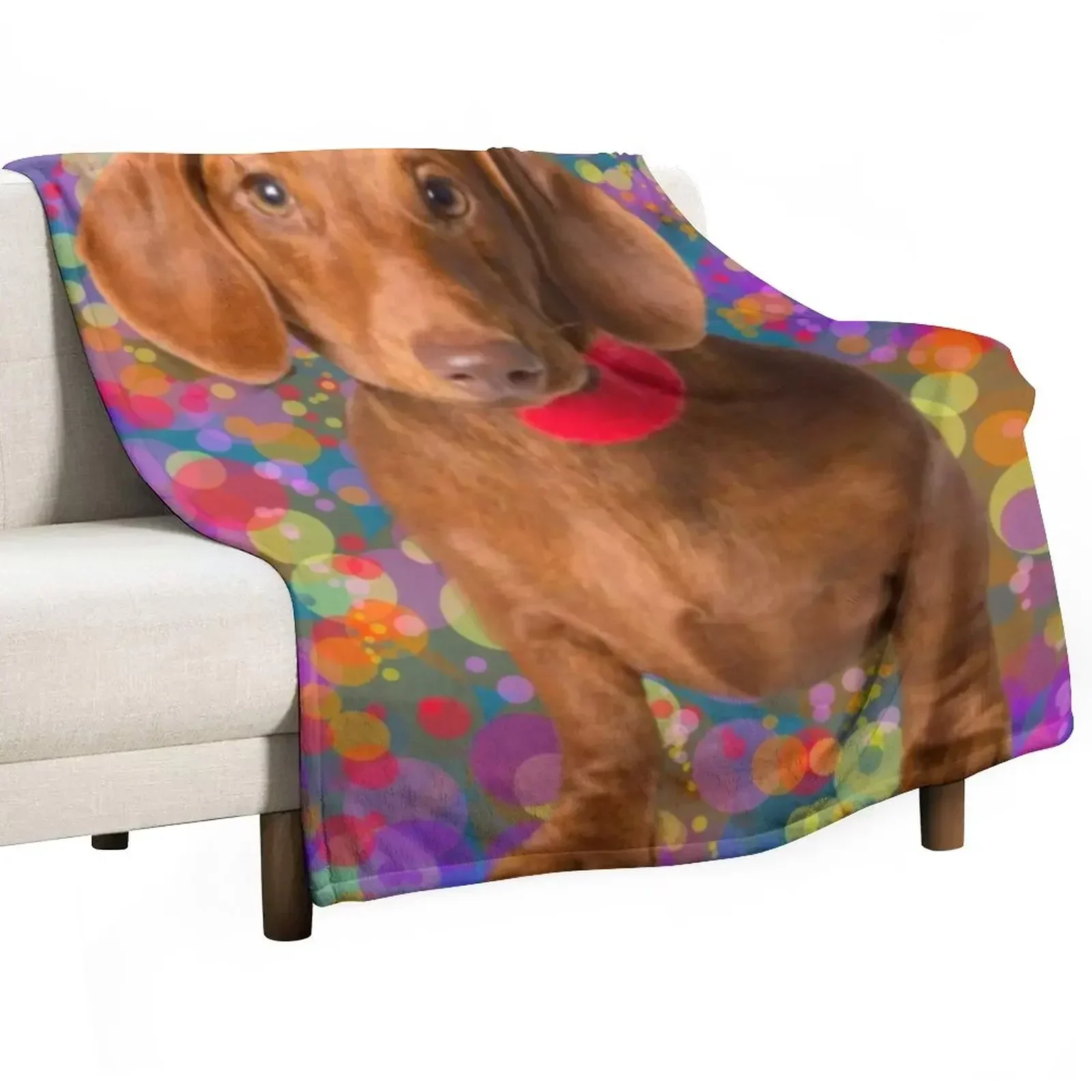 

The Vibrant Dachshund Throw Blanket Baby Beach Bed Fashionable Blankets