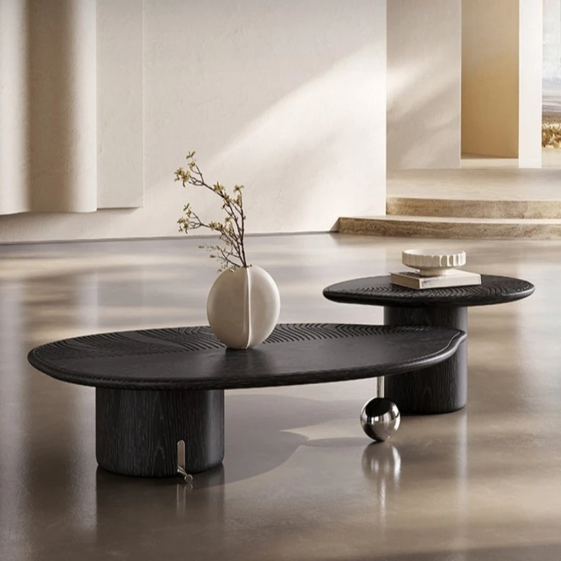 Coffee table combination light luxury stainless steel modern design living room home