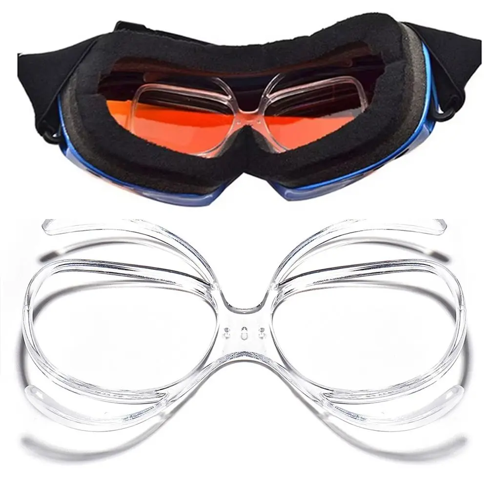 Portable Transparent Ski Goggles Butterfly Clip Insert PC Myopia Frame Optical Adaptor Durable Myopia Glasses Frames