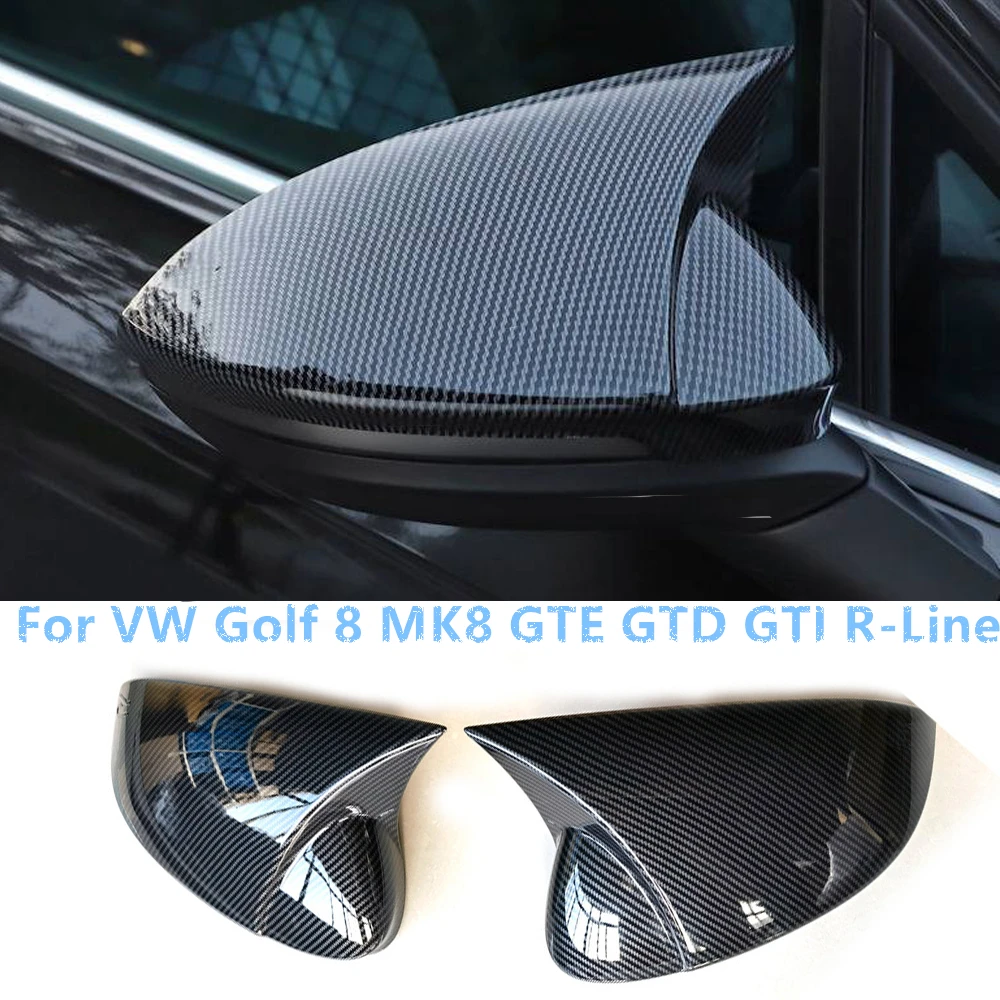 For VW Golf 8 MK8 GTE GTD GTI R-Line 2020 2021 2022 Side Mirror Cover Caps Rearview Mirror Cover Trim Auto Accessories