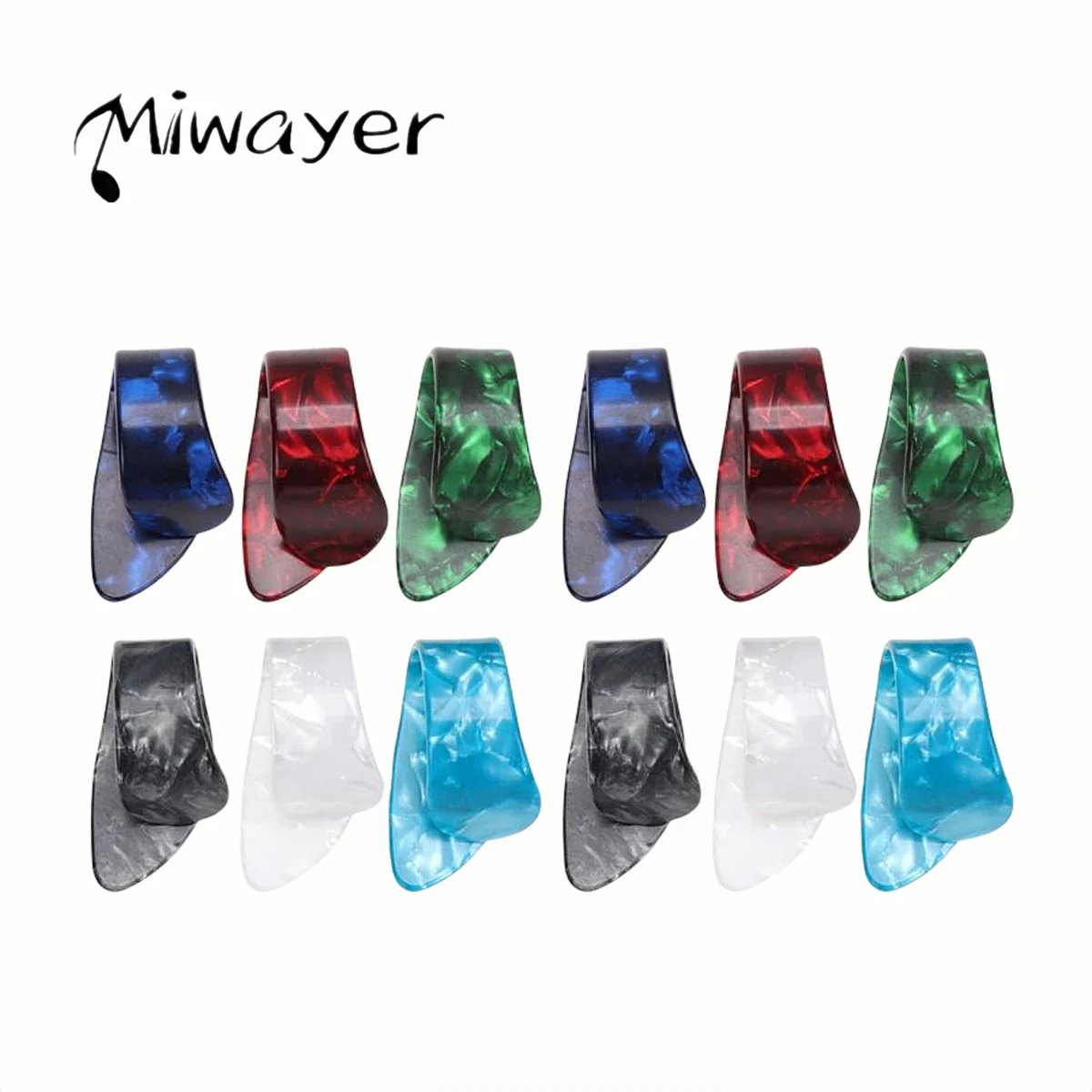 Miwayer Guitar Thumb Picks Finger Guitar Picks Fingernails Fingerstyle Pain Prevention Finger Forefinger Thumbpicks