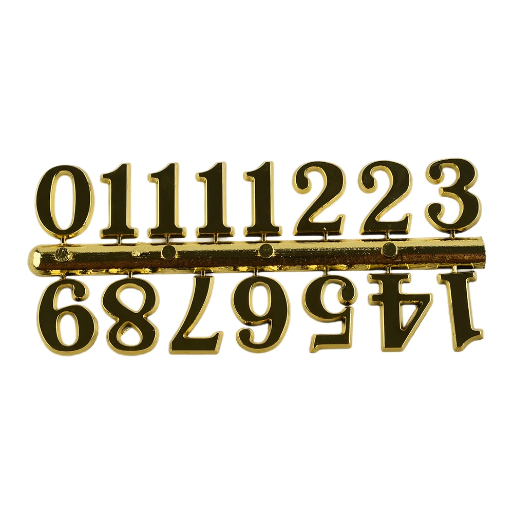 1Set 0-12 Arabic Number Plastic Replacement Gadget Silver Gold Digital Clock Numerals Parts Clock Repair Bell DIY Accessories