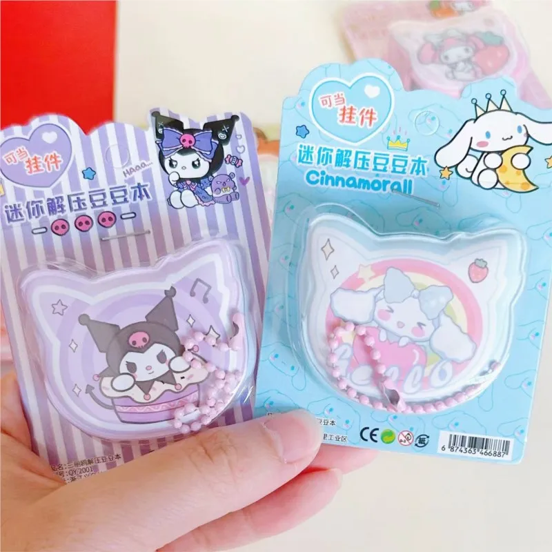 Cartoon Sanrio Decompression MINI Note book Hello Kitty Kuromi Cinnamoroll Cute Pendant Pocket Book Fun Student Stationery Gift