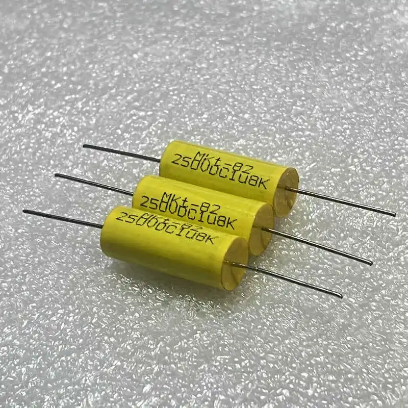 10PCS/LOT MKT-82 250V  1.8UF  185K 1U8K Through-core High Frequency Treble Divider Stepless Axial Film Capacitor