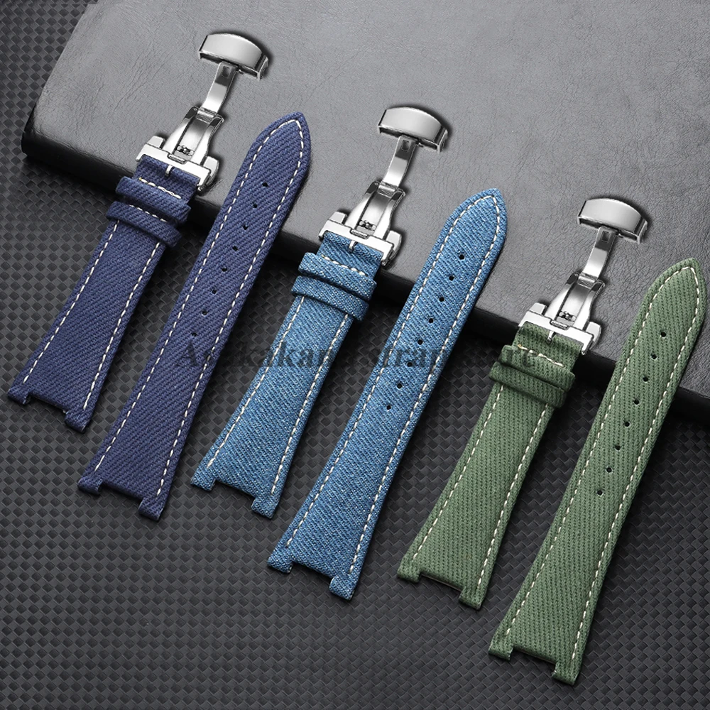 Nylon Watch Strap 25*13mm For Patek Philippe For Nautilus 5711/5712/5726/5980 Band Concave Interface Butterfly Buckle Bracelets
