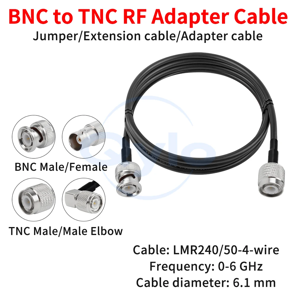 (1 pcs) LMR240 Low Loss RF Coaxial Cable BNC to TNC Male Female Connector Cable 50-4 GPS Router BNC-JK