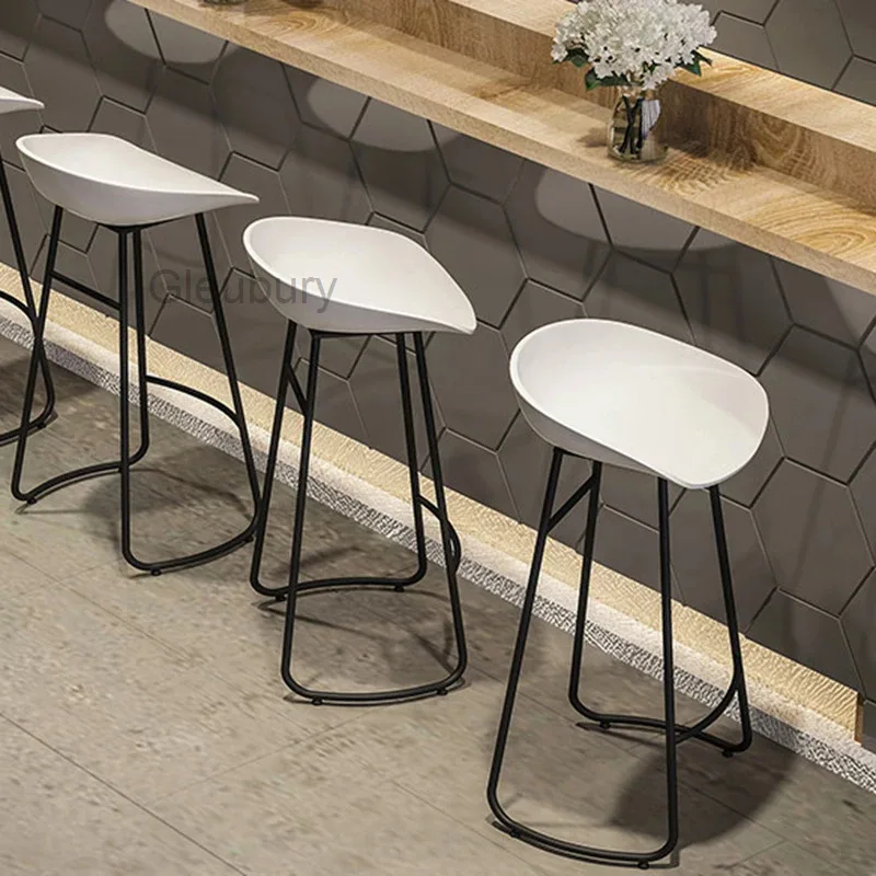 Nordic Minimalist Bar Stools Comfortable Modern Aesthetic Designer Bar Chairs Living Room Counter Banqueta Trendy Furniture view 6