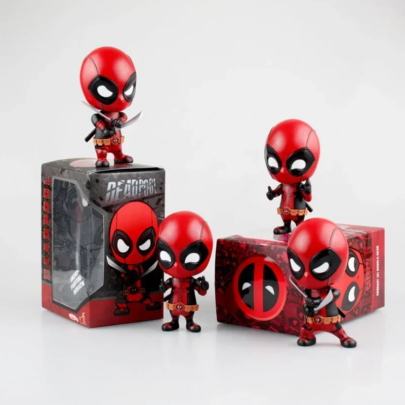 

Cute Deadpools Bobblehead Car Ornament Cartoon Anime Figure Model Room Decoration Kawaii Children Toys Friends Birthday Gifts