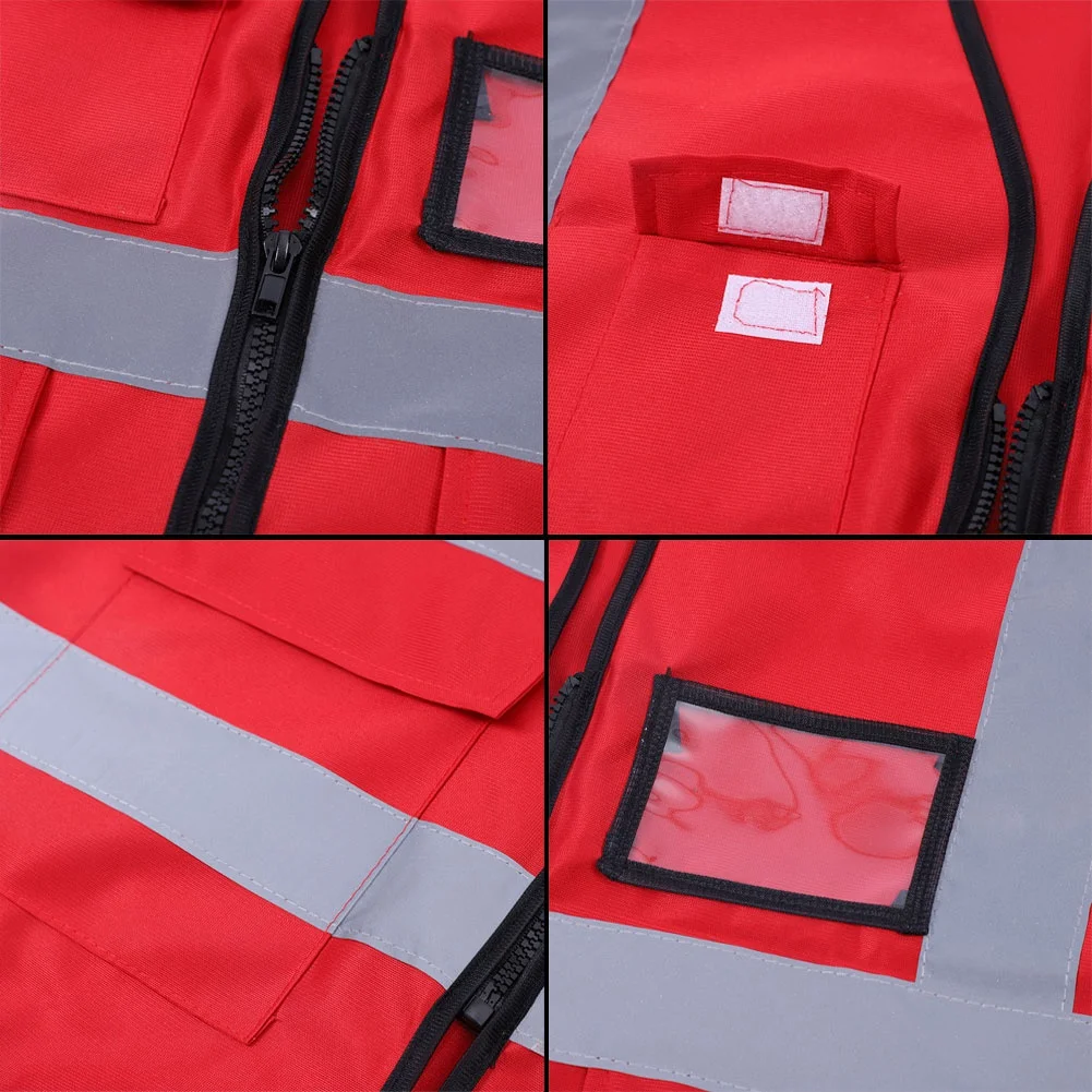 Zk30 Multicolor Reflecterende Vest Veiligheid Gilet Sicherheitsdienst Bekleidung Chaleco Reflectivo Seguridad (Rood)