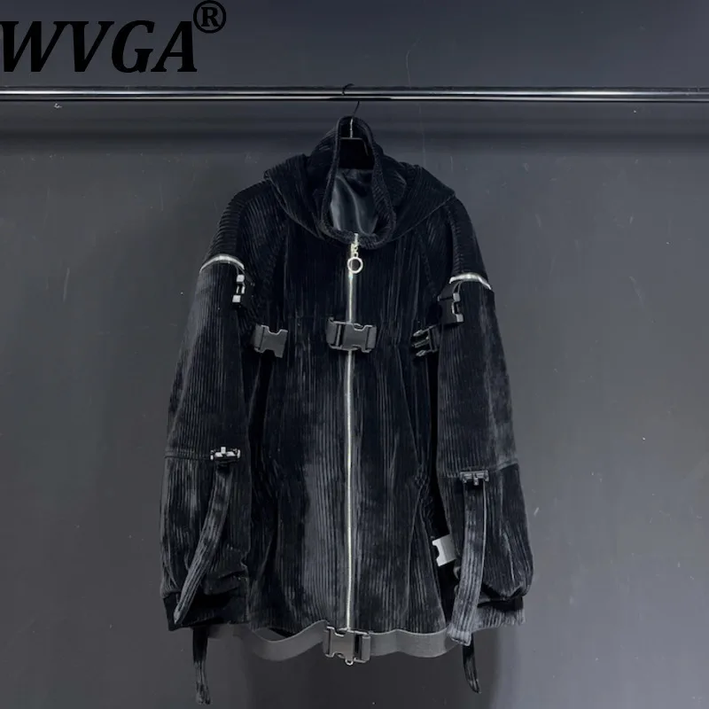 

WVGA весенне-осенняя новая мужская уличная винтажная куртка с отложным воротником и широкими полосками, нишевая повседневная куртка на пуговицах с длинными рукавами W12814