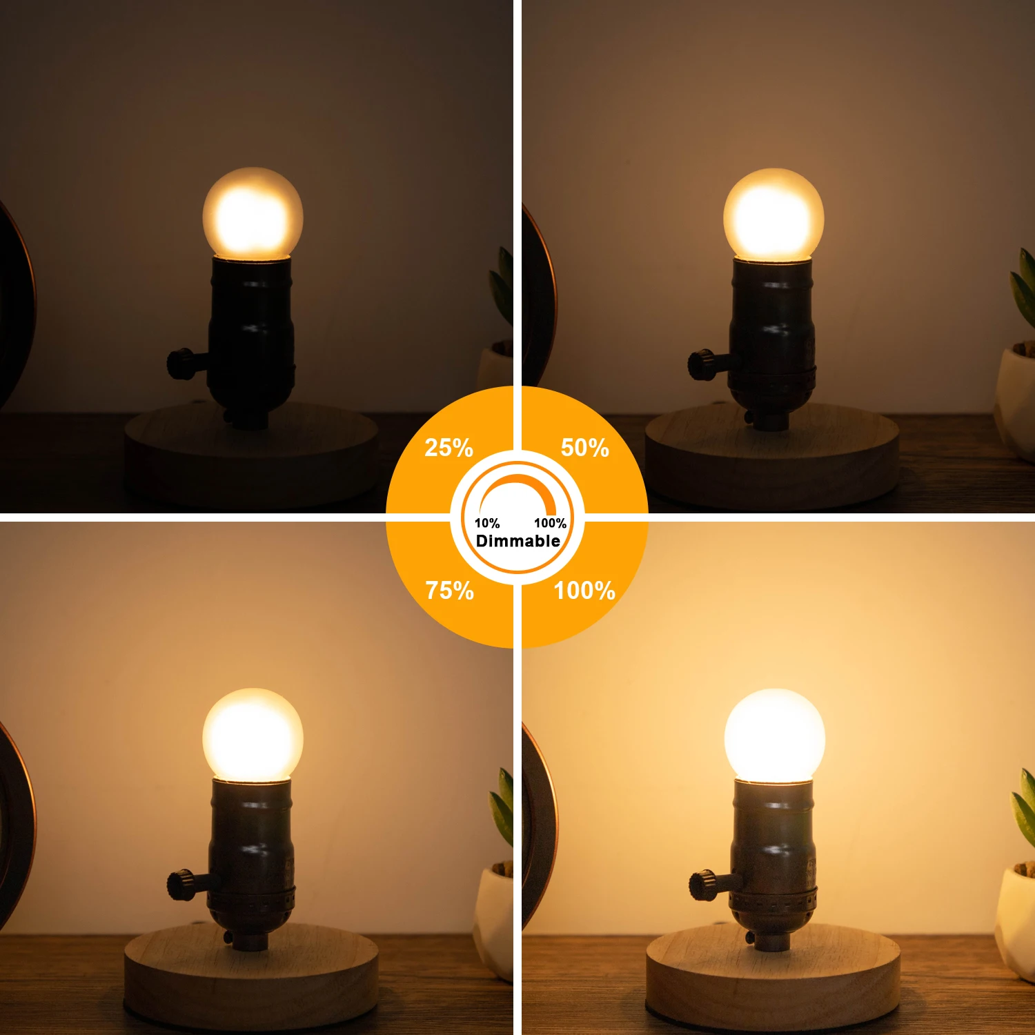 G40 Frosted Globe LED Filament Bulbs B22 1.5W Dimmable
