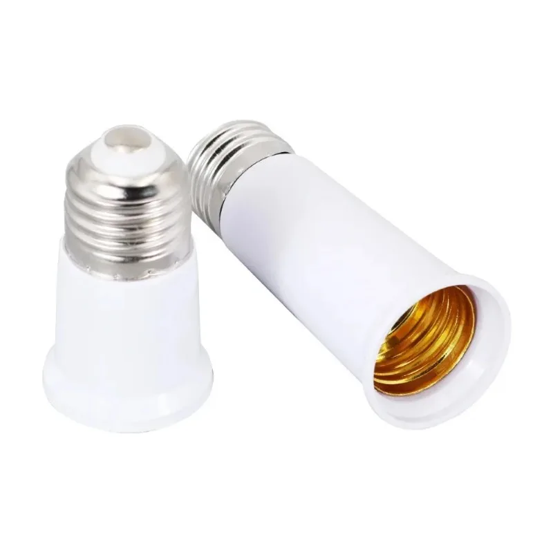 Plastic E27 To E27 Extender Lighting Parts 65mm/95mm/120mm White Converter Holder Extend Extension Socket