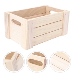 Kitchenware Wood Storage Case Basket Retro Wooden Small Child Deskes Storage Boxes