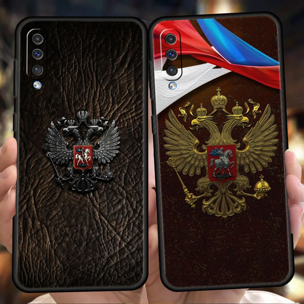 Russia Russian Flags Emblem Phone Case for Samsung Galaxy A24 A13 A53 A73 A33 A22 A12 5G A02 A03 A70 A50 A10 A20 Silicone Shell