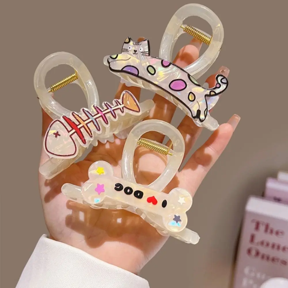 

Headdress Resin Cat Shark Clip Double-side Cartoon Hair Grab Clip Animal Asymmetric Dog Hair Claw Hair Fixation