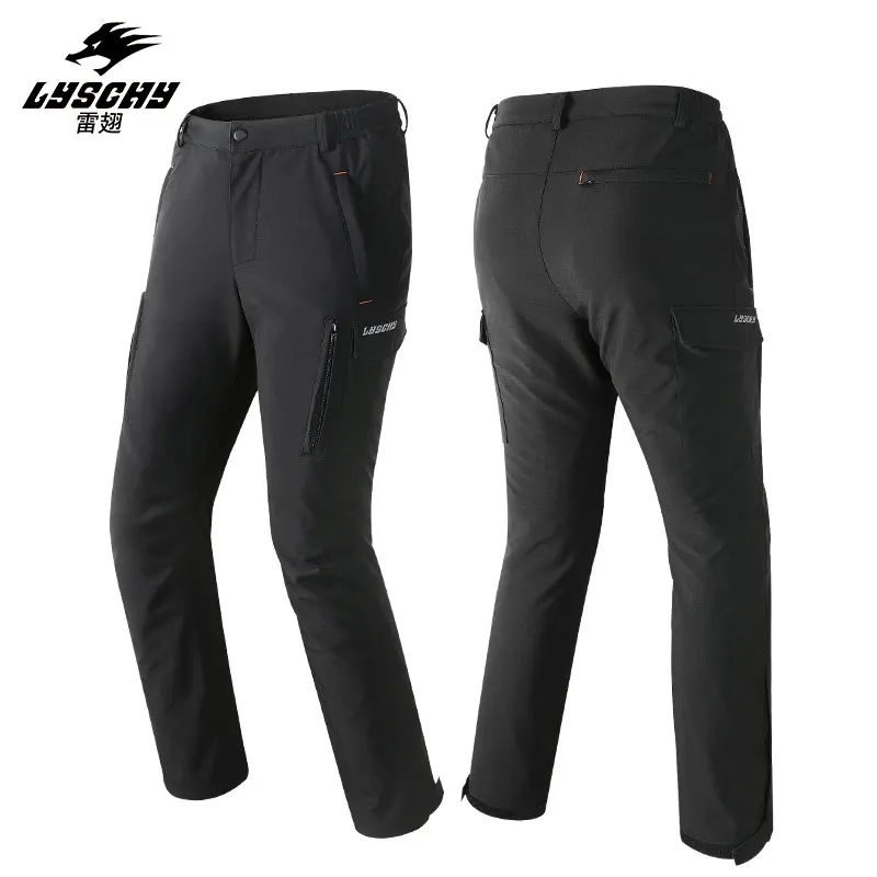 LYSCHY Motorcycle Pants Double Fabric Waterproof CE2 Protective Gear Removable Warm Waterproof Layer Motorcycle Pants