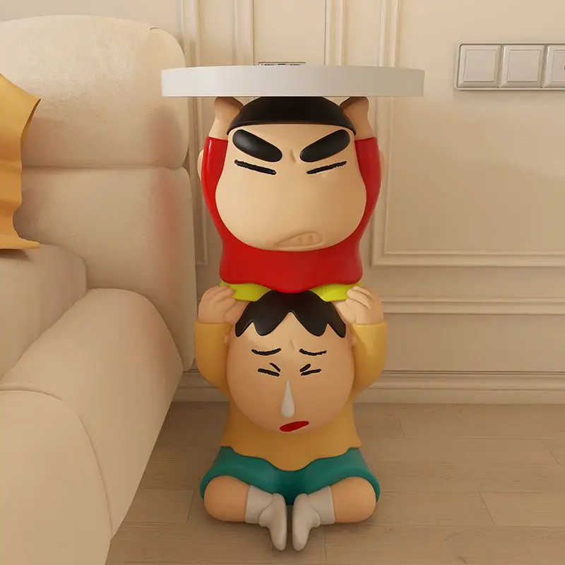 

50Cm Crayon Shin-Chan Cartoon Creative Living Room Coffee Table Sofa Side Movable Bedside Table Decoration Floor Ornament