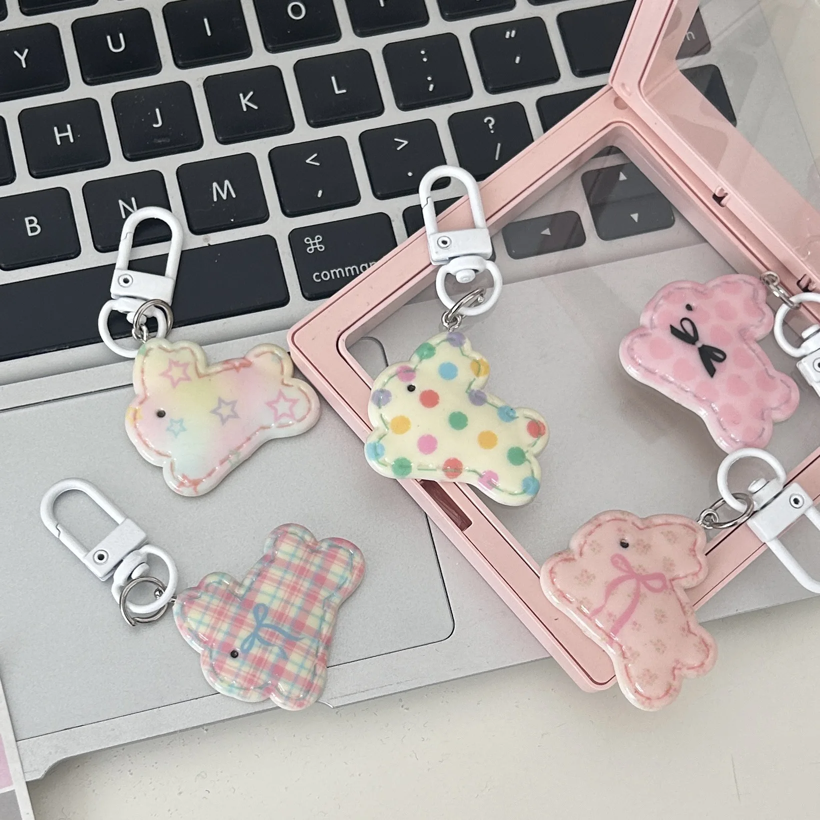 Cute Keychain Running Rabbit Keychain Backpack Accessory Friend Gift Student Accessory Cute Keychain for Girls Phone Lanyard
