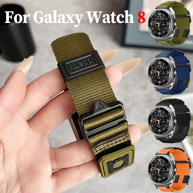 

Нейлоновый ремешок для часов с нейлоновой петлей для Samsung Galaxy Watch 8, 40/44 мм, классический спортивный браслет на открытом воздухе, дышащий браслет
