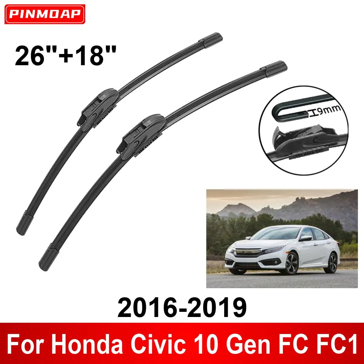 Car Wiper for Honda Civic 10 Gen FC FC1 FC2 FC5 2016-2019 26