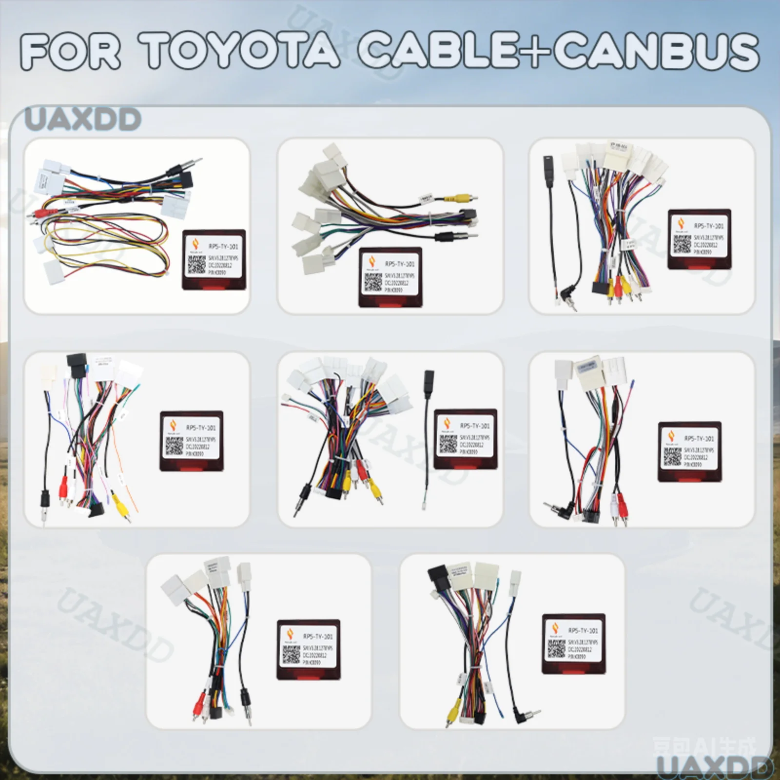 Кабель CANBUS для Toyota Alphard 2015, Avalon 2009, Camry 2018-2023, Prado, Corolla, RAV4 (2014-2019) — электрический провод 2 DIN для автомобиля