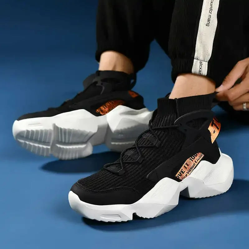 Męskie sneakersy ze skóry naturalnej z dziurami, rozmiar 50, wysokiej jakości buty do koszykówki w kolorze pomarańczowym dla mężczyzn, sportowe, luksusowe, modne.
