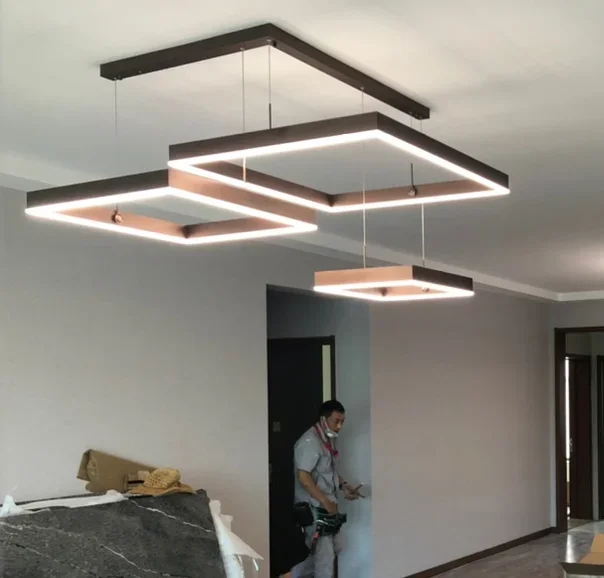 Black Coffee Simple LED Chandelier