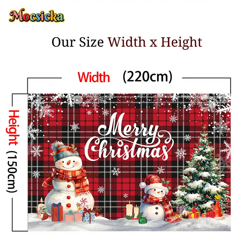 Mocsicka-خلفية التصوير الفوتوغرافي لعيد الميلاد ، رجل الثلج ، شجرة ، زخرفة الحفلات ، صورة عائلية ، خلفيات ، مستلزمات الاستوديو