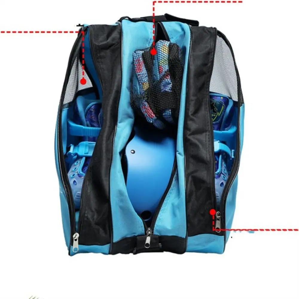 Large Capacity Roller Skates Bag 3 Layers Breathable Ice Skating Bag Carry Bag Oxford Cloth Skating Shoes Case Inline Skates