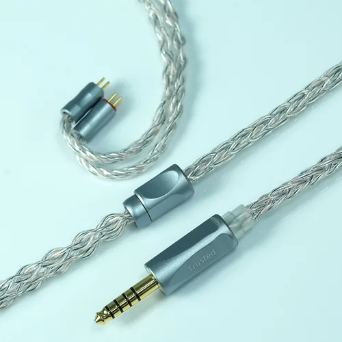 Trusted-52 grafeno chapado en Pd + Cable de auriculares HiFi OCC 7N 3,5mm/4,4mm MMCX equilibrado/0,78mm 2 pines QDC para IE900/IE600/N5005