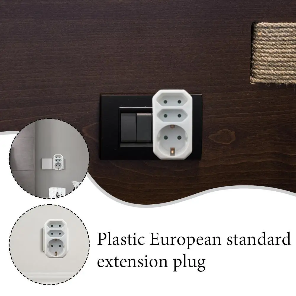 Triple Socket Adapters - Robust Schuko Triple Plug Power Splitter for Home Office Workshop