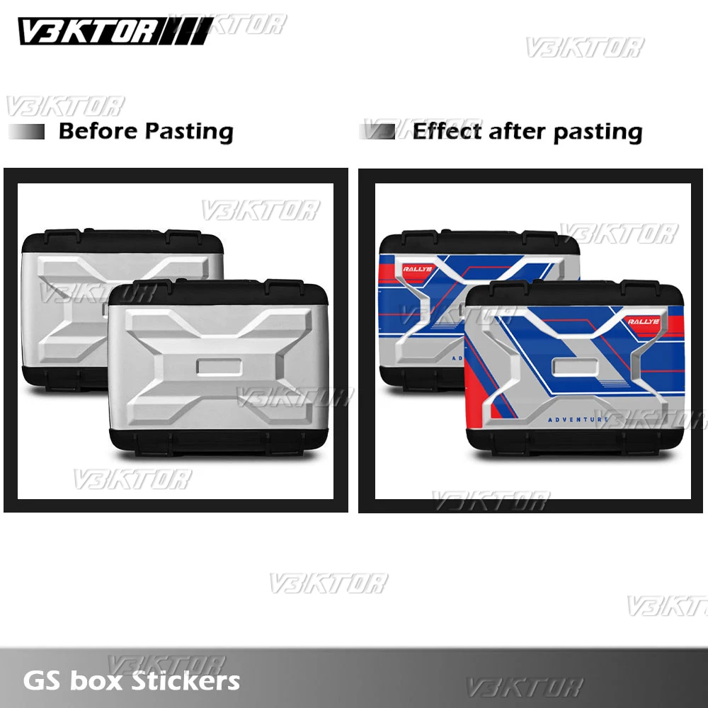 R1200GS R1250GS Rallye Motorcycle pannier Aluminum Alloy Box Sticker Side Box Suitcases Decal For R 1200 1250 GS 2004-2024