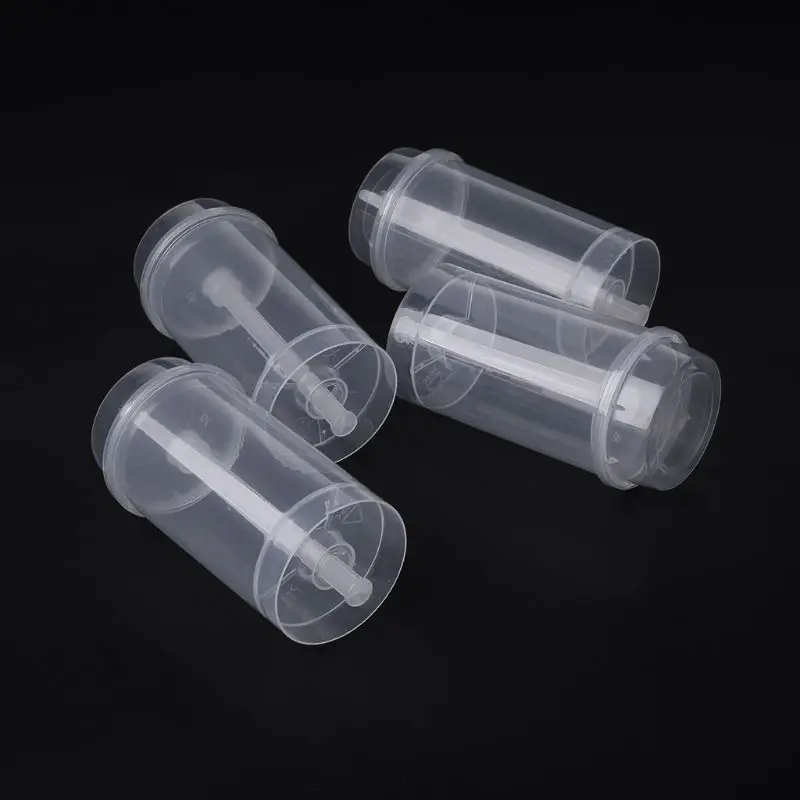 50 PCS Grade Plastic Round Shape Clear Push-Up Cake for pop  Easily Wash and Reuse for Wedding Birthday Part