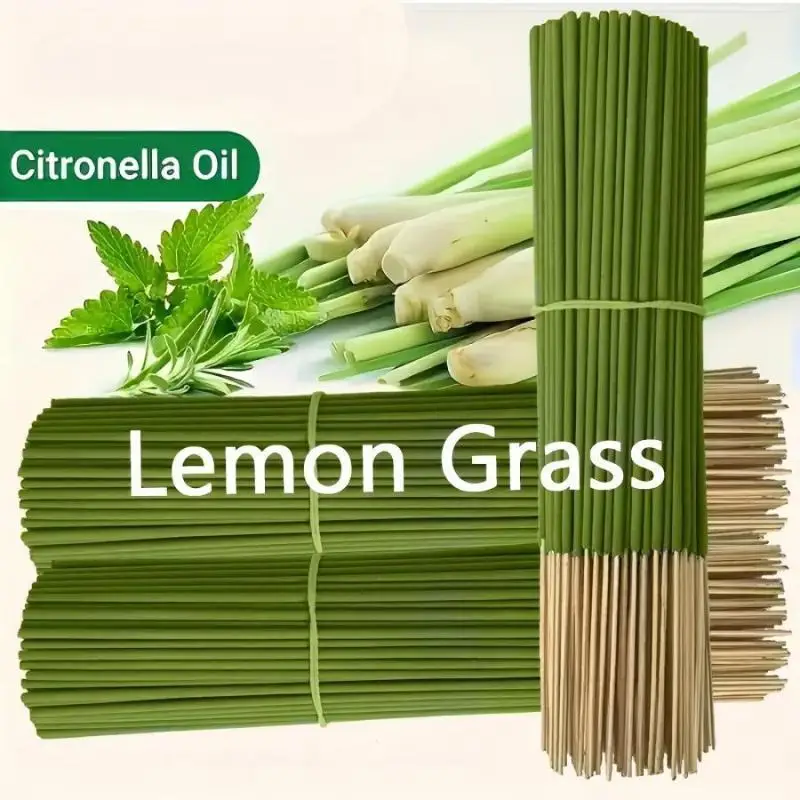 Lemongrass Fragrance Sticks 80/160Pcs Natural Non-Irritating Scent for Bathroom Air Freshening Mind Relaxation