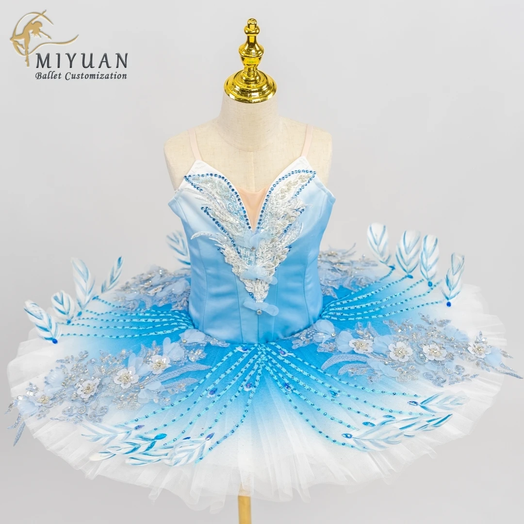 2023 Blue blue bird professional tailor-made tutu tutu plate skirt adult children performance dress competition dress performanc