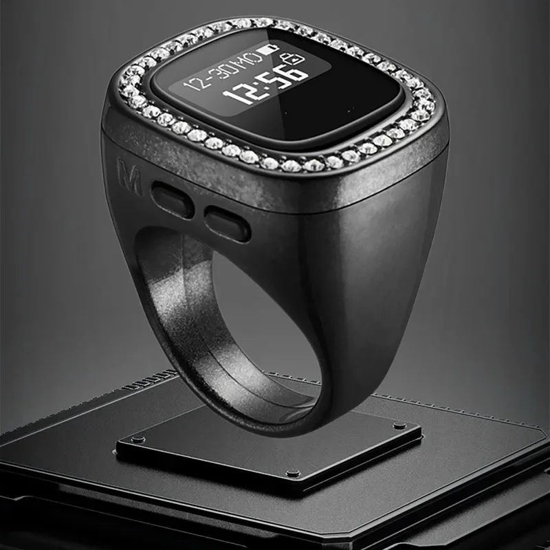 

Большой цифровой счетчик пальцев унисекс, кольцо с сигнализацией Азана и напоминанием о вибрации, интеллектуальные треки Тасбих для исламской молитвы