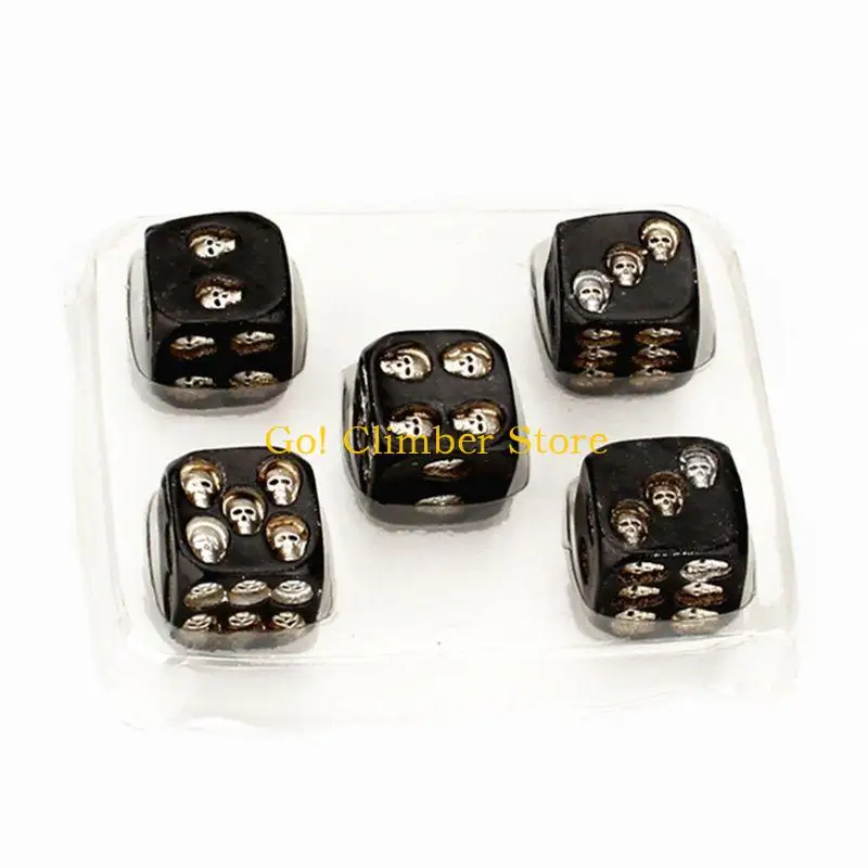 

Q84C 5Pcs/pack 18mm 0.7in Digital Dice 6 Sided Resin Dices Children Puzzle Dice Toy Board Game Accessaries KTV Bar Dice Kit