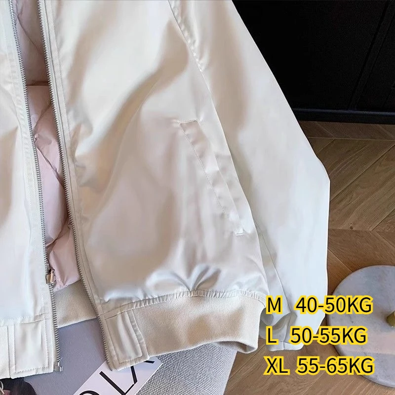 Women's Cotton-Padded Jacket Casual Baseball Collar Streetwear Zipper Bomber Jacket Coats Autumn Winter Loose Female Outerwear view 6
