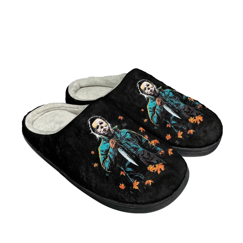 

Terror Michael Myers Cotton Custom Slippers Mens Womens Youth Boy Girl Sandals Plush Casual Keep Warm Shoes Thermal Slipper