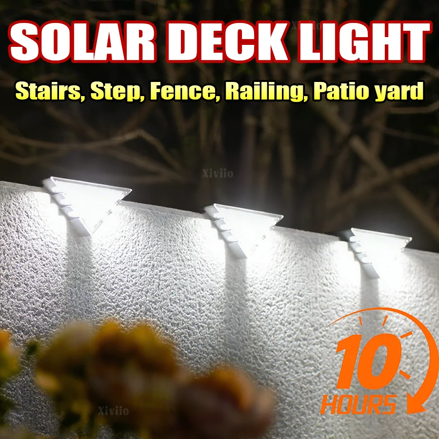 1/2/4PCS Solar LED Wall Lights Waterproof Outdoor Garden Stairs Light Super Bright Security Yard Lamp Street Deck Light Lantern