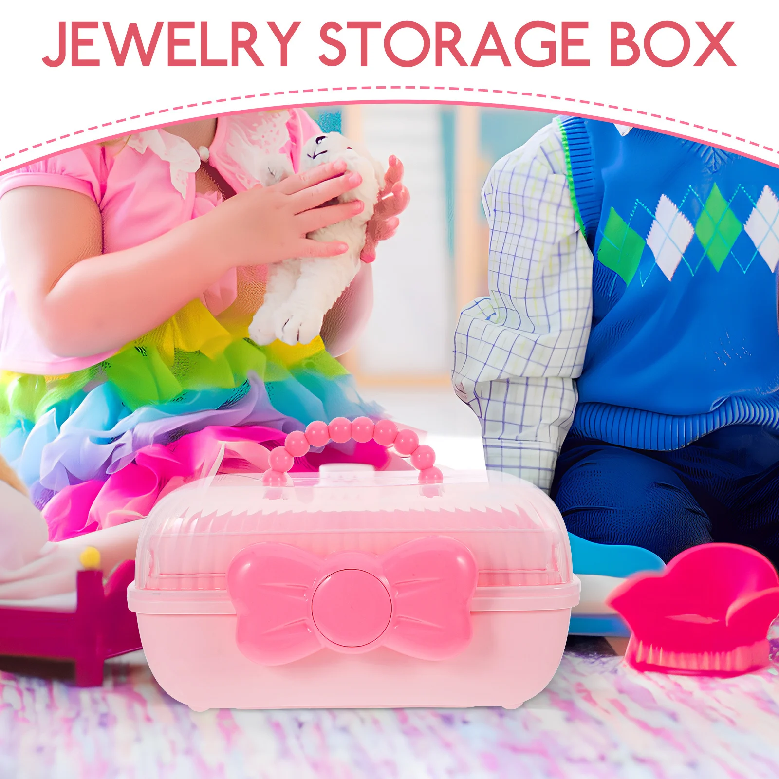 

Jewelry Box Portable Storage Case For Hair Accessories Organizer Desktop Multipurpose Container Small Jewelry Case Durable