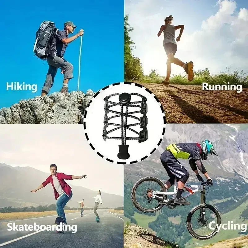 

Elastic Shoelaces with Secure Sneaker Tie-Free Shoe Laces Stretching Fastener Round Effortless Quick Shoelace Hiking Shoestrings