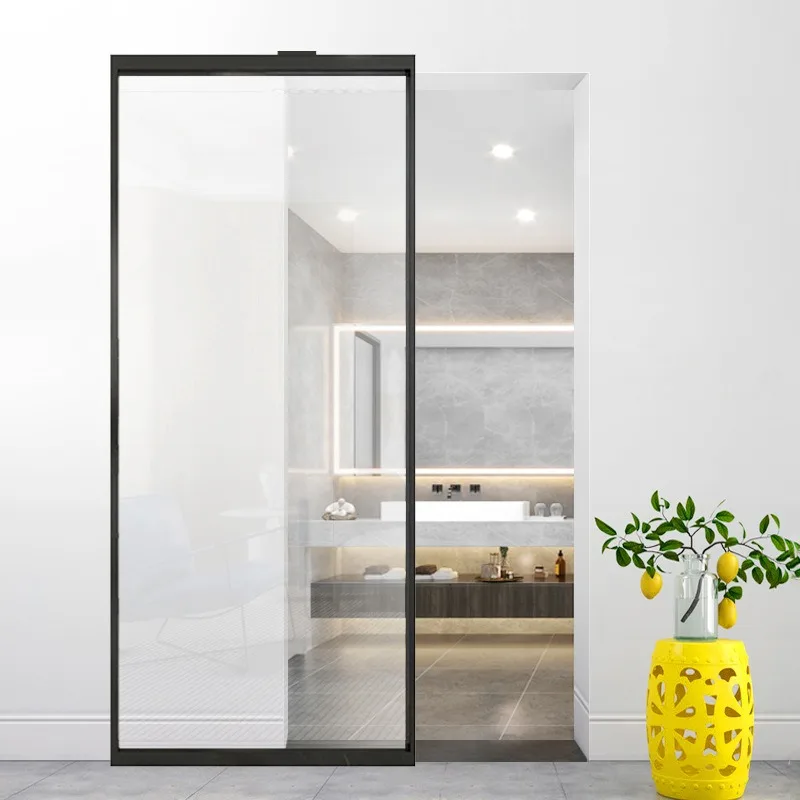 Trackless Hidden Ghost Door Slide Rail, Sliding Door Hardware Accessories for Wooden & Aluminum Frame Interior Doors