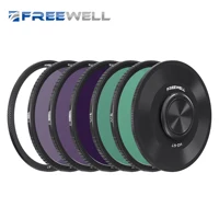 Freewell M2 Paquete de 5 filtros magnéticos de intercambio rápido ND8,ND64,ND1000,CPL y UV con tapa de lente magnética, accesorios de fotografía para cámara